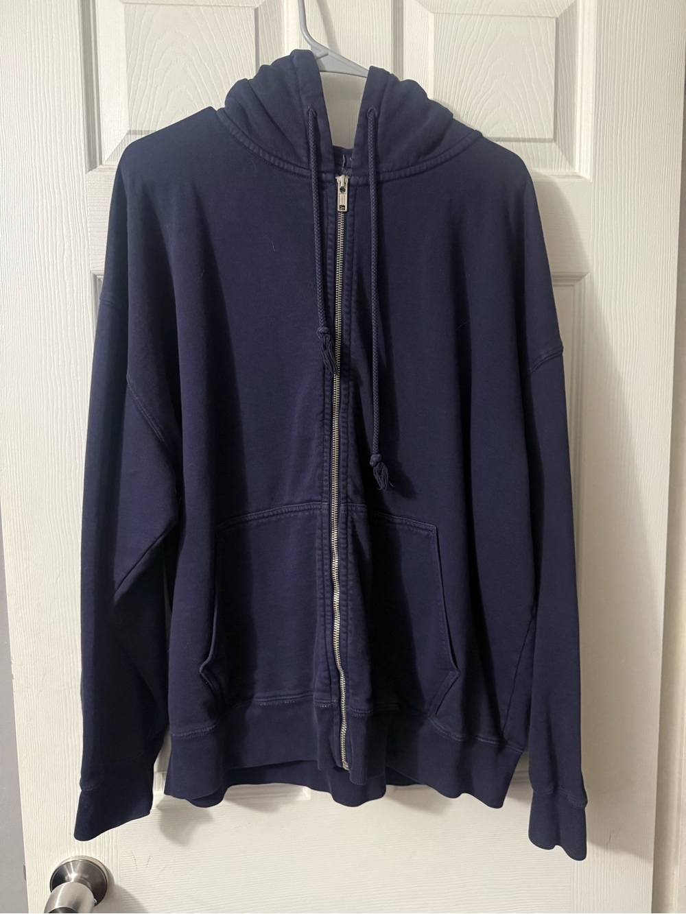 Brandy Melville Dark Navy Zip Hoodie women’s one size